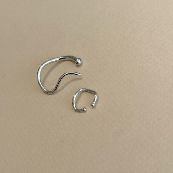 Geo cuff earrings N1240 - Picture 3 of 4